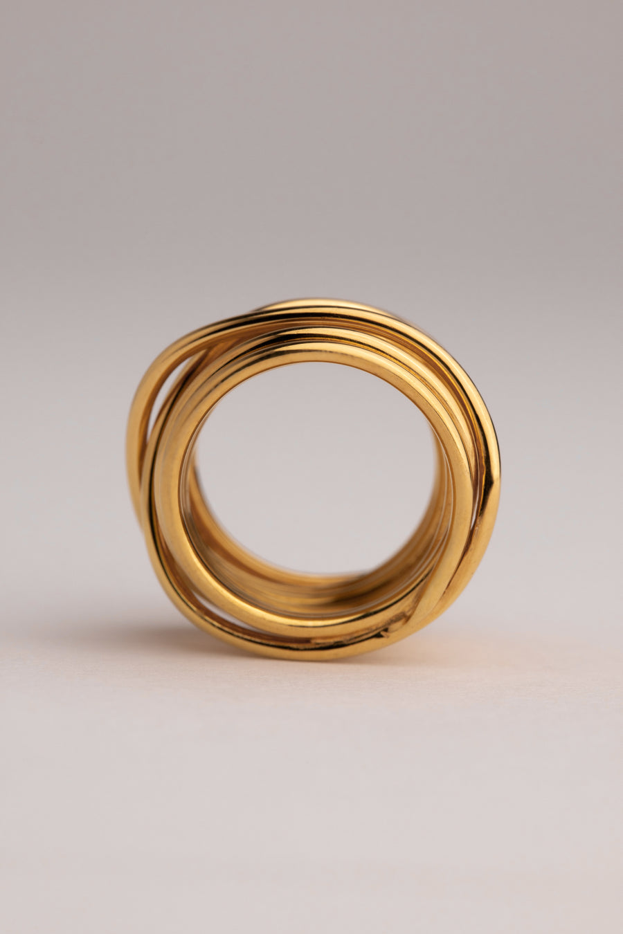 Pipe ring 22 in gold