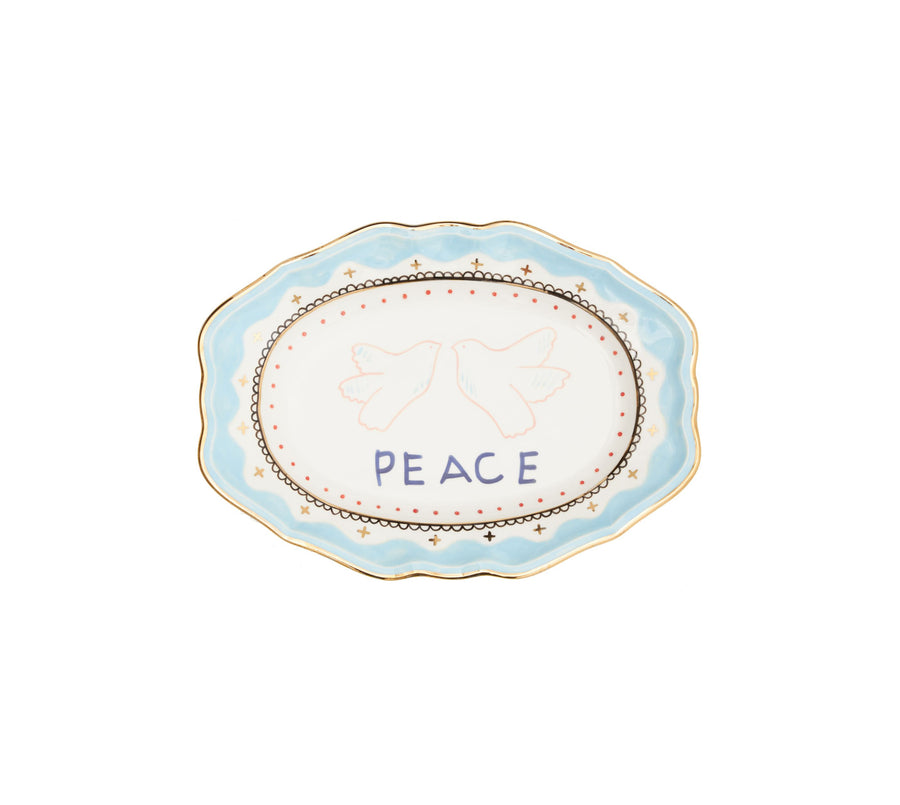 Peace oval plate