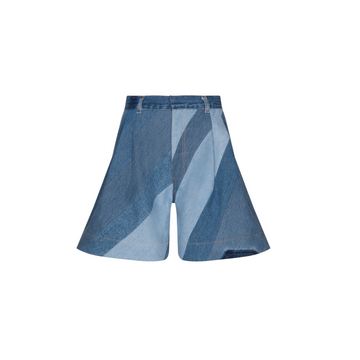 Diagonal Patchwork Shorts
