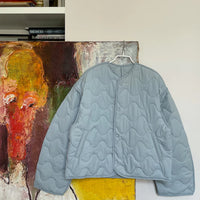 Quilted Liner Jacket in blue
