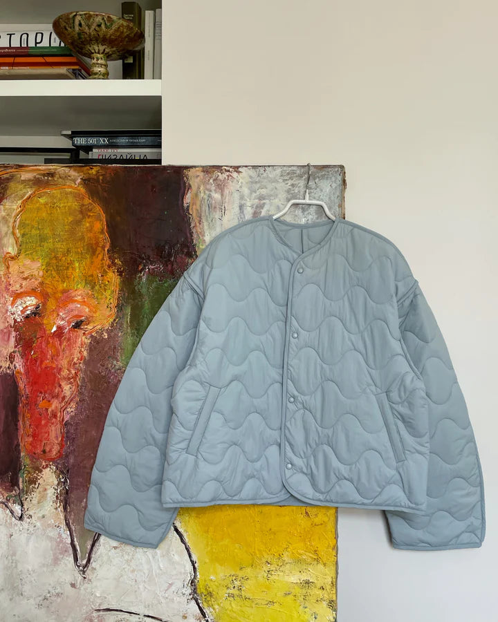 Quilted Liner Jacket in blue
