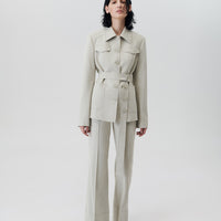 Tailored jacket with belt