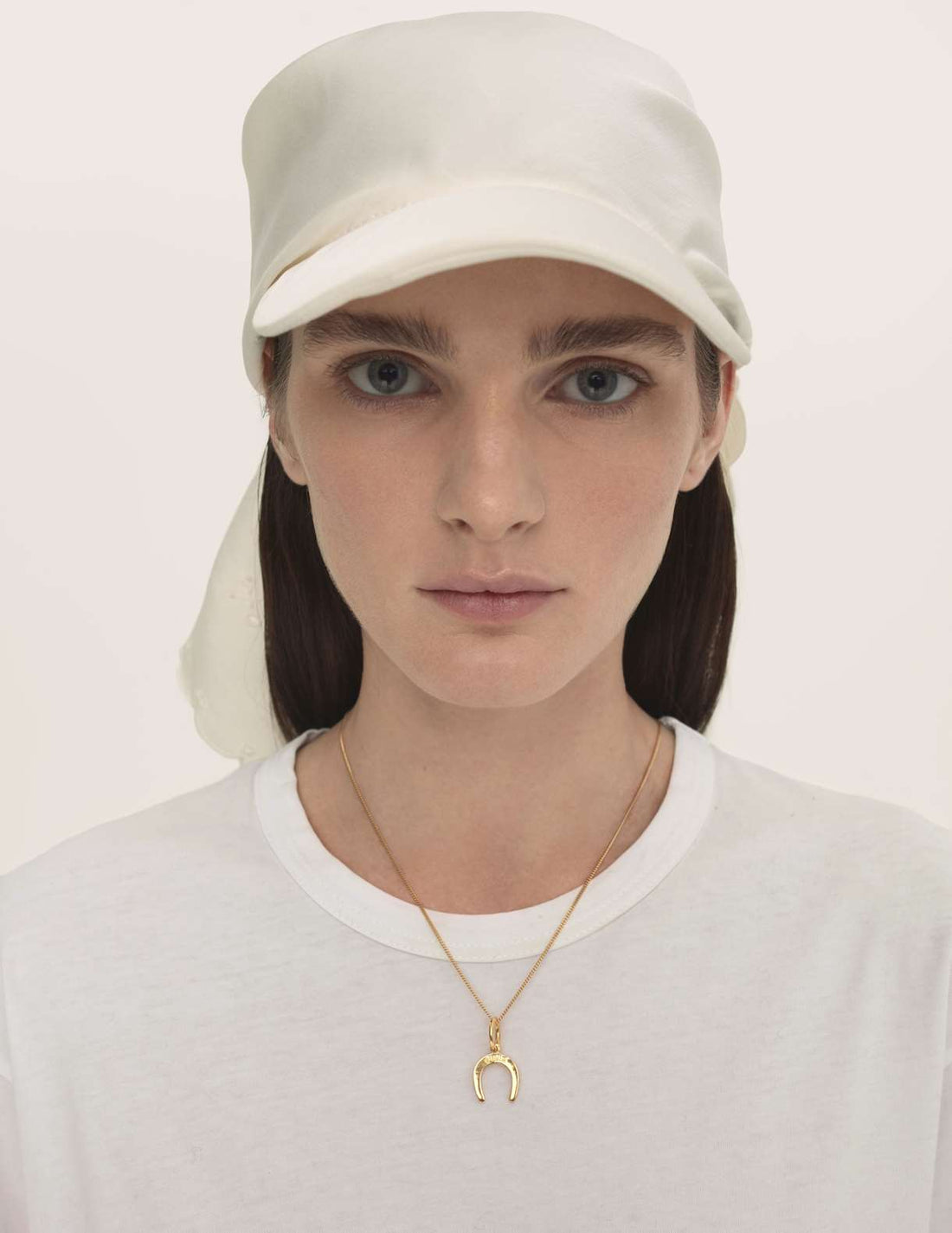 Embroidered Cap Ivory