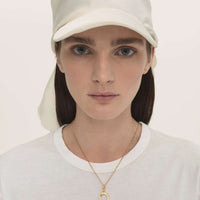 Embroidered Cap Ivory