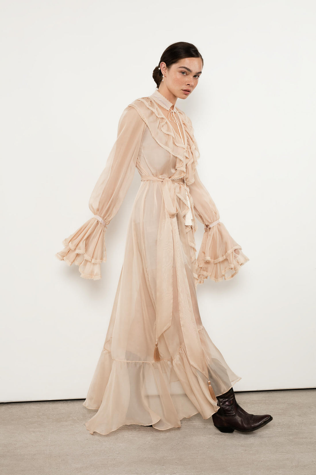 Ocean Of Tenderness Maxi Dress in Beige