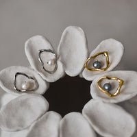 Perla Earrings in rhodium
