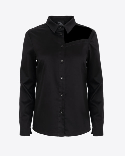 Naked Collarbone Shirt in black