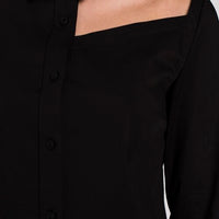 Naked Collarbone Shirt in black