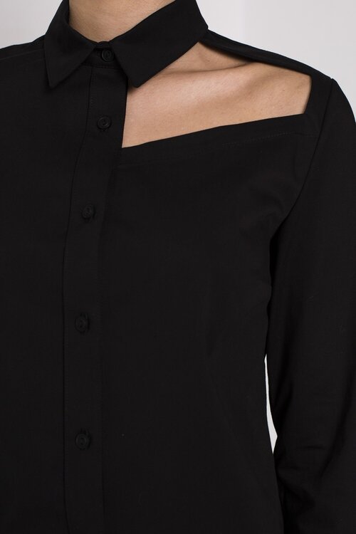 Naked Collarbone Shirt in black
